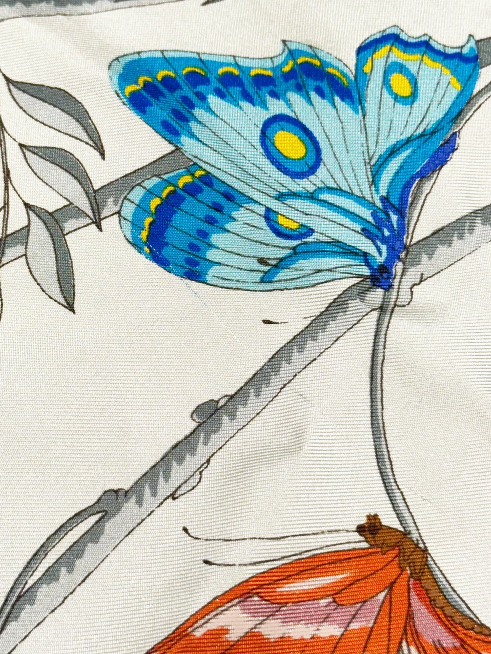 Butterfly Print Silk Scarf