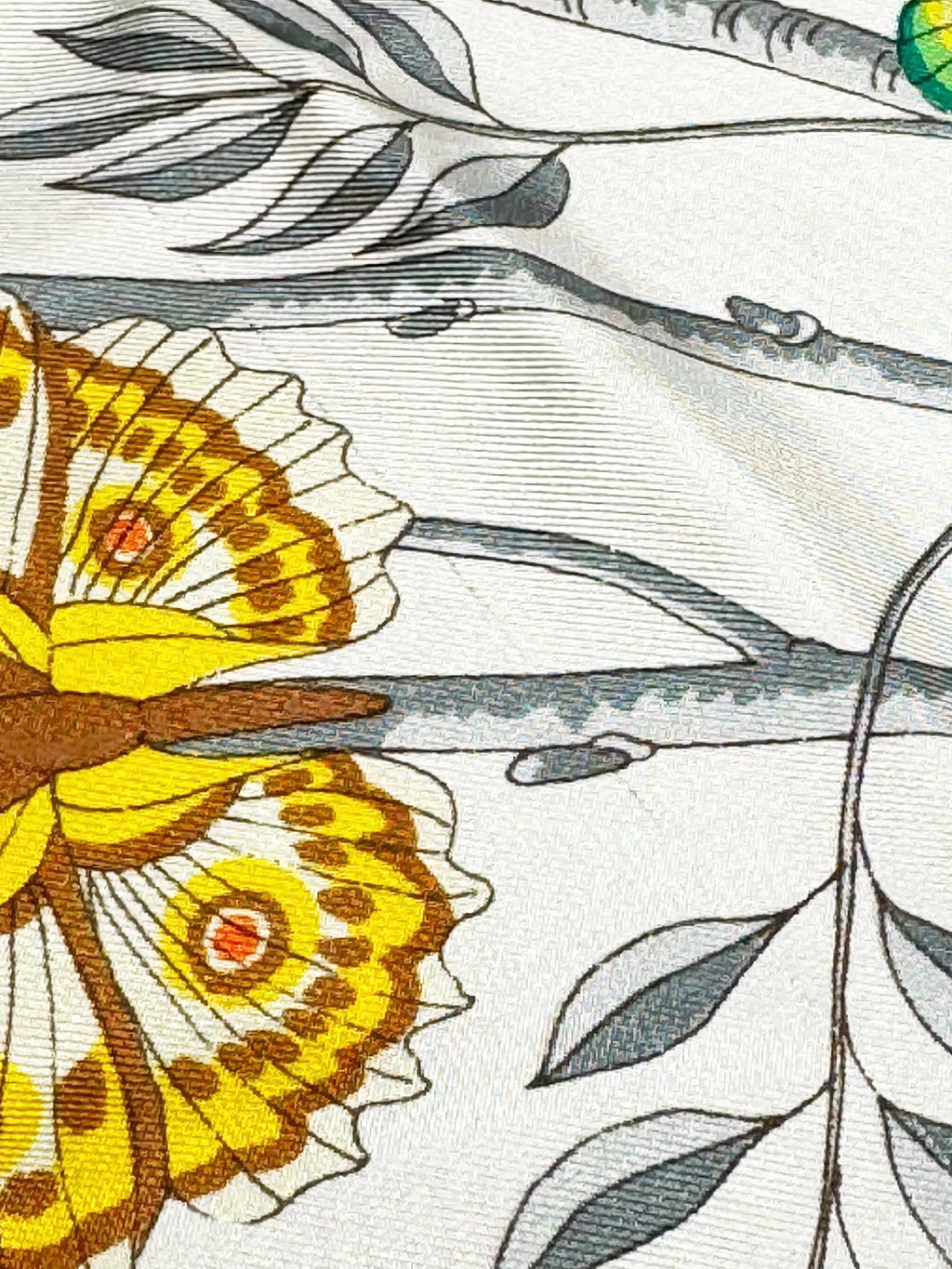 Butterfly Print Silk Scarf