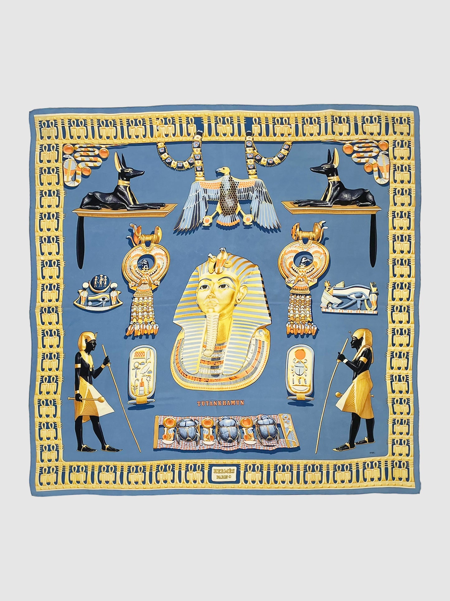 1976 "Tutankhamun" Silk Scarf