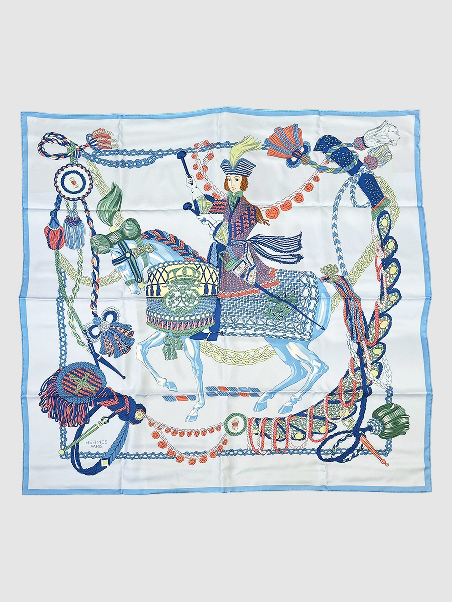 Hermès "Le Timbalier" Silk Scarf 90 Consignment Secondhand Designer Luxury Resale Toronto Trendy