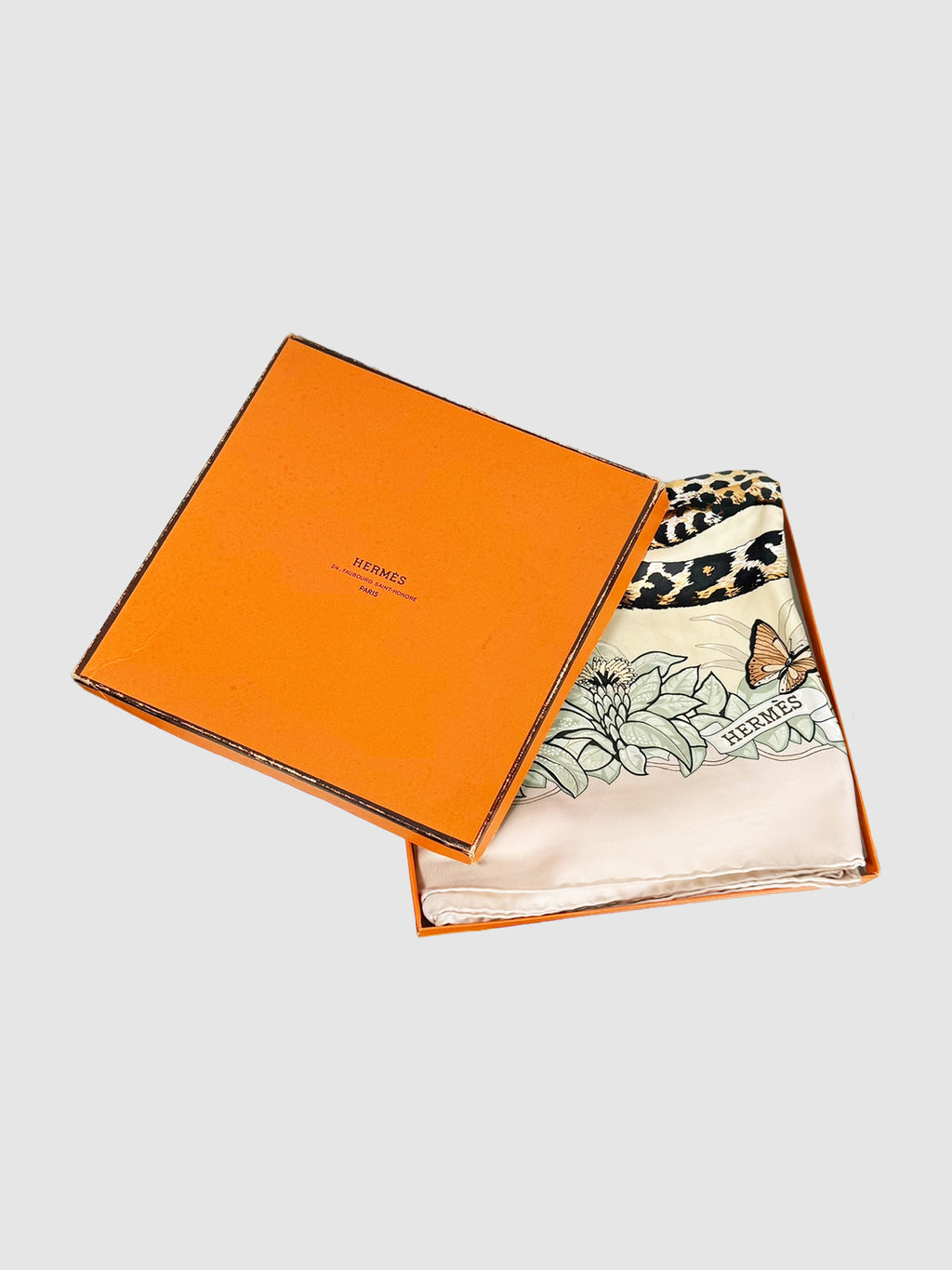 Hermès "Jungle Love" Silk Scarf Robert Dallet Leopard Consignment Luxury Resale Designer Toronto Summer Trend