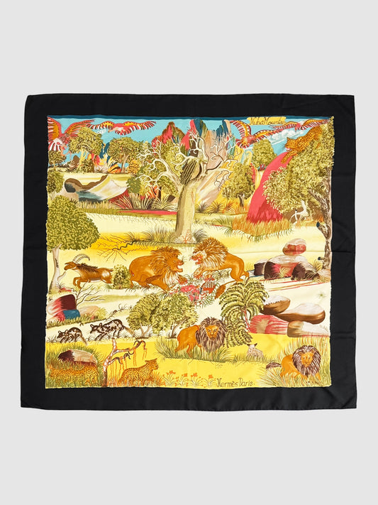 "Nuba Mountain" Silk Scarf