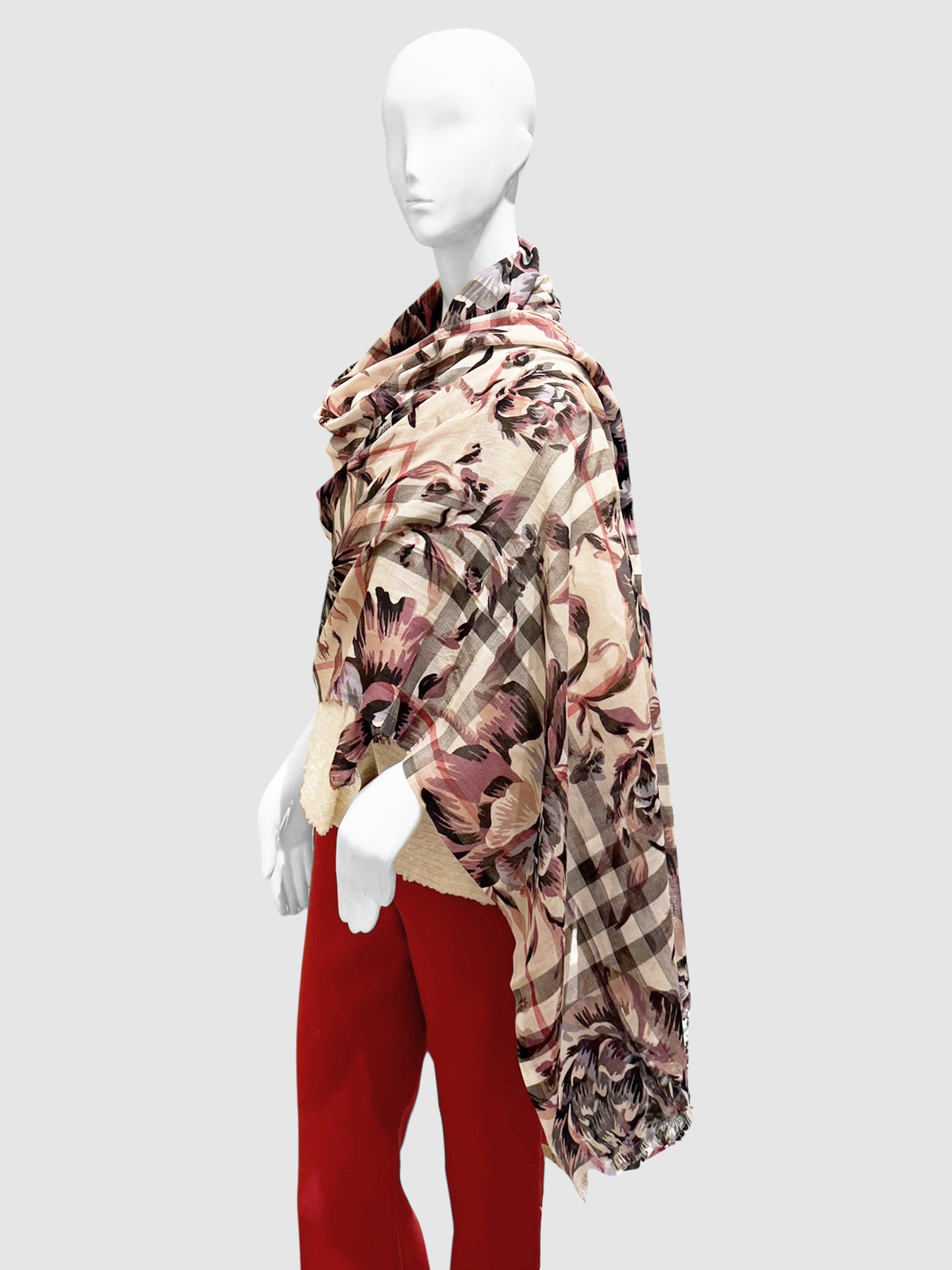 Floral Nova Check Scarf
