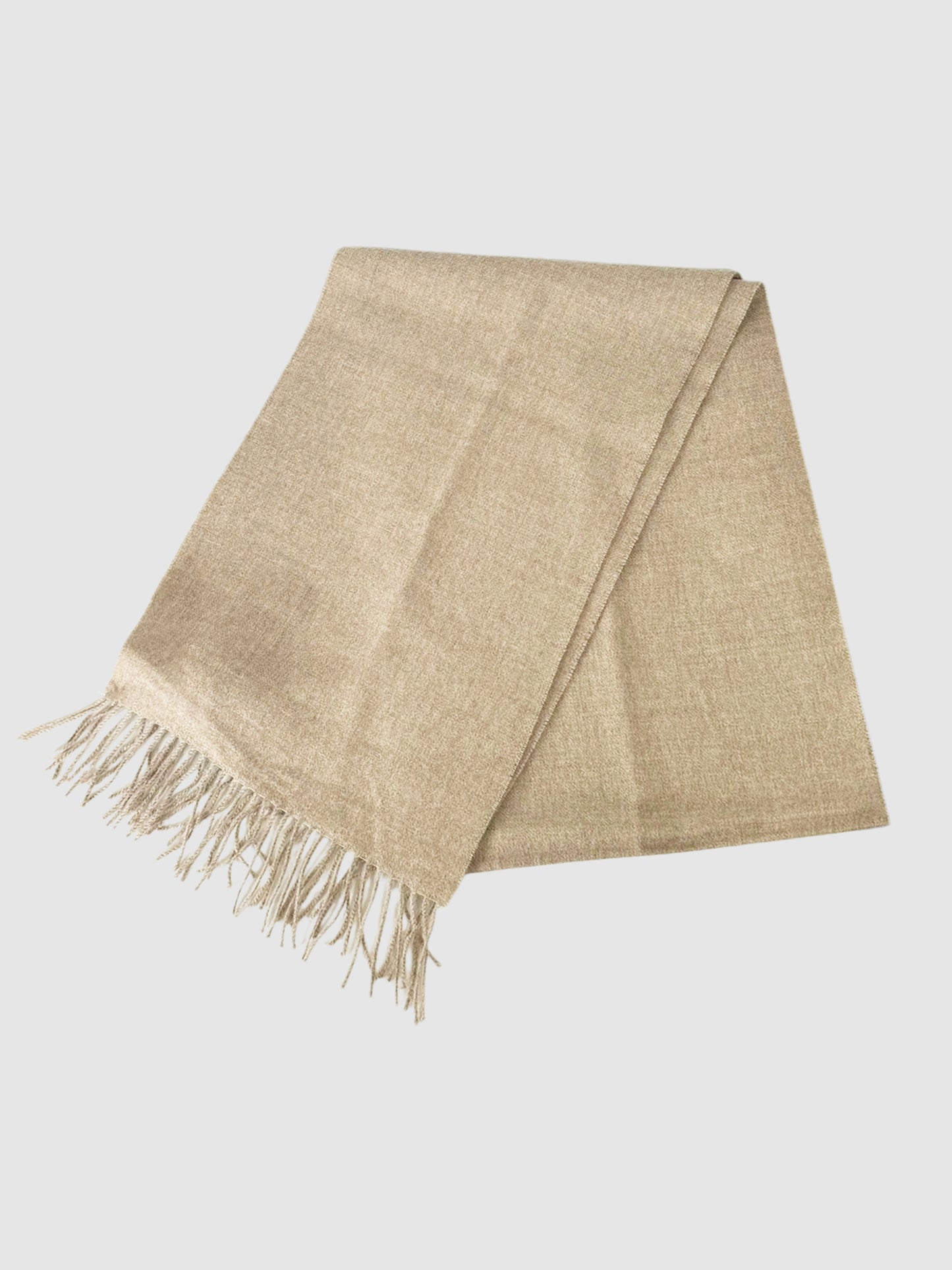 Alpaca Wool Fringe Trim Scarf