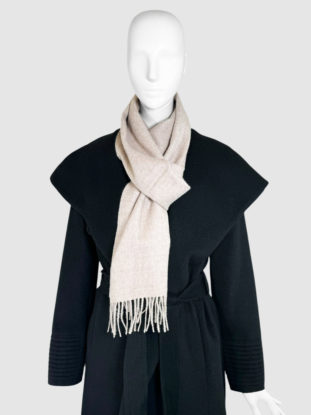 Alpaca Wool Fringe Trim Scarf