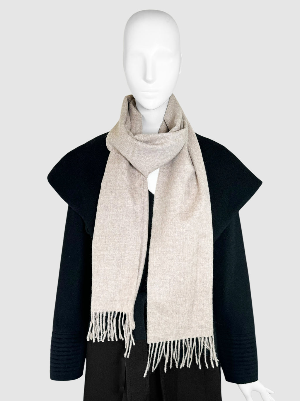 Alpaca Wool Fringe Trim Scarf