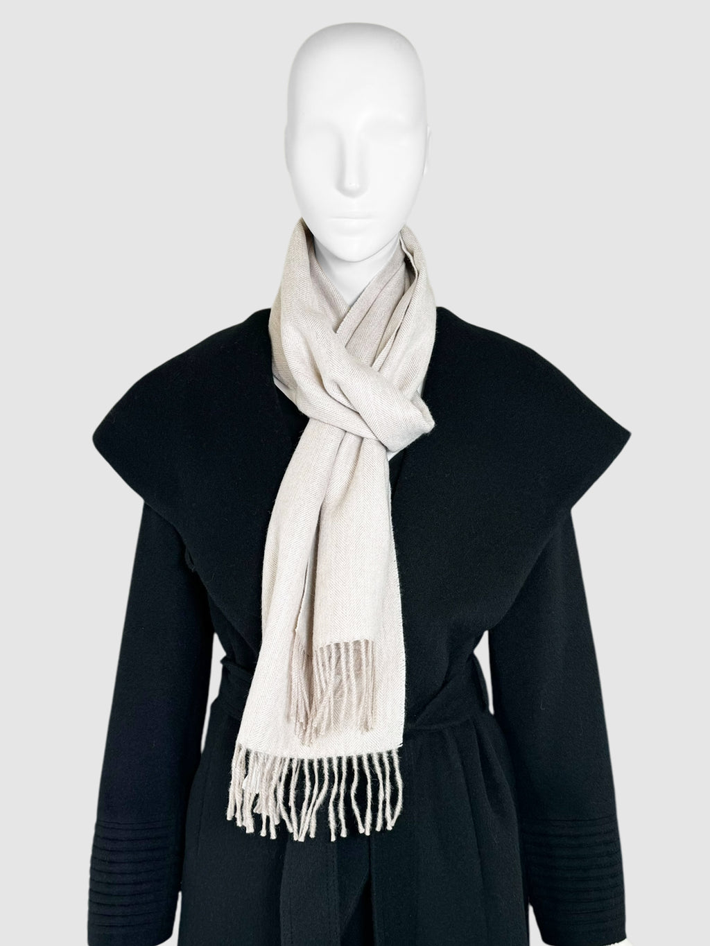 Alpaca Wool Fringe Trim Scarf