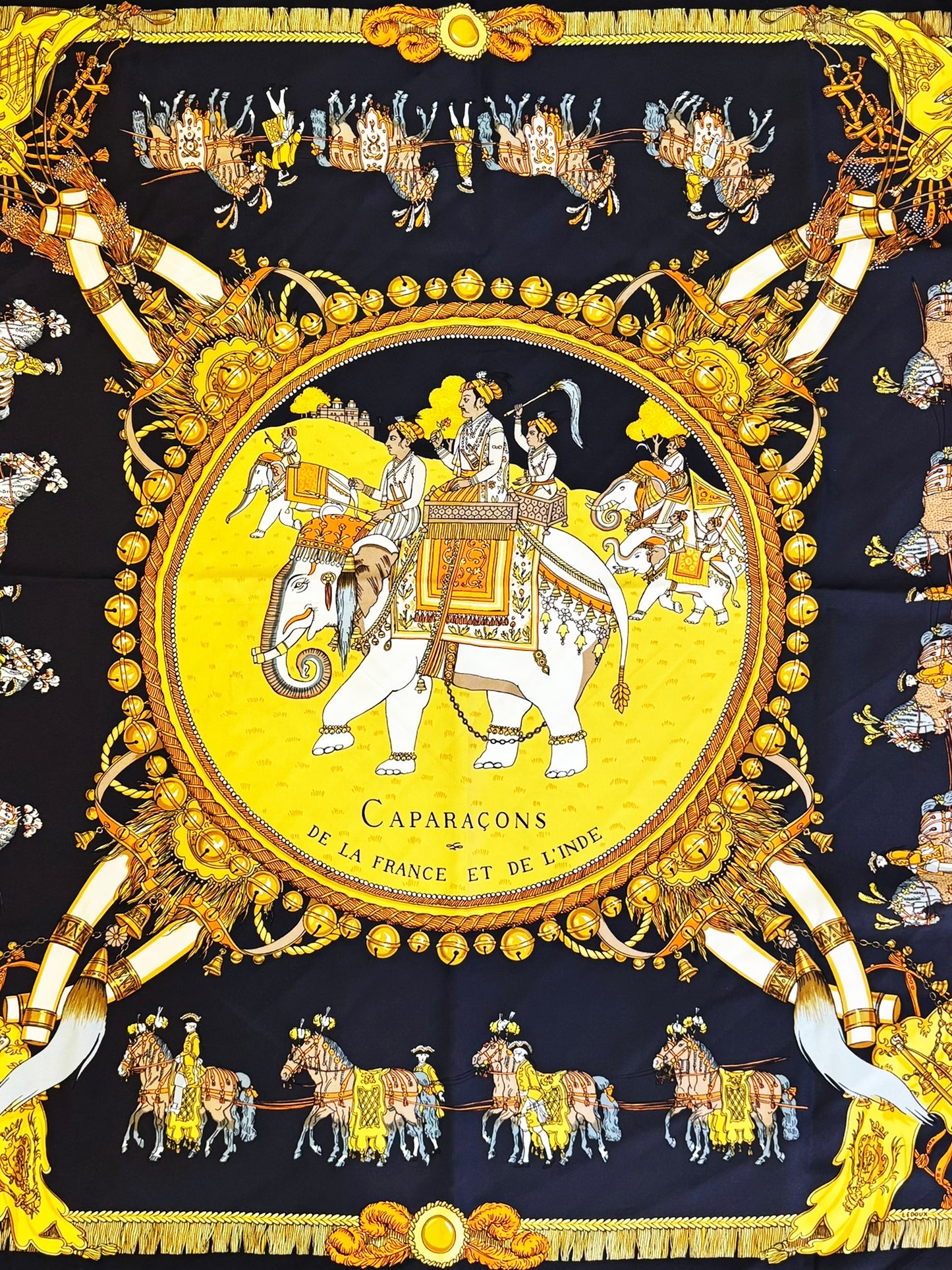 Hermès Caparaçons de la France et de L'Inde Silk Scarf Luxury Designer Resale Consignment