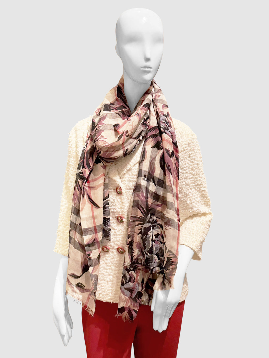Floral Nova Check Scarf