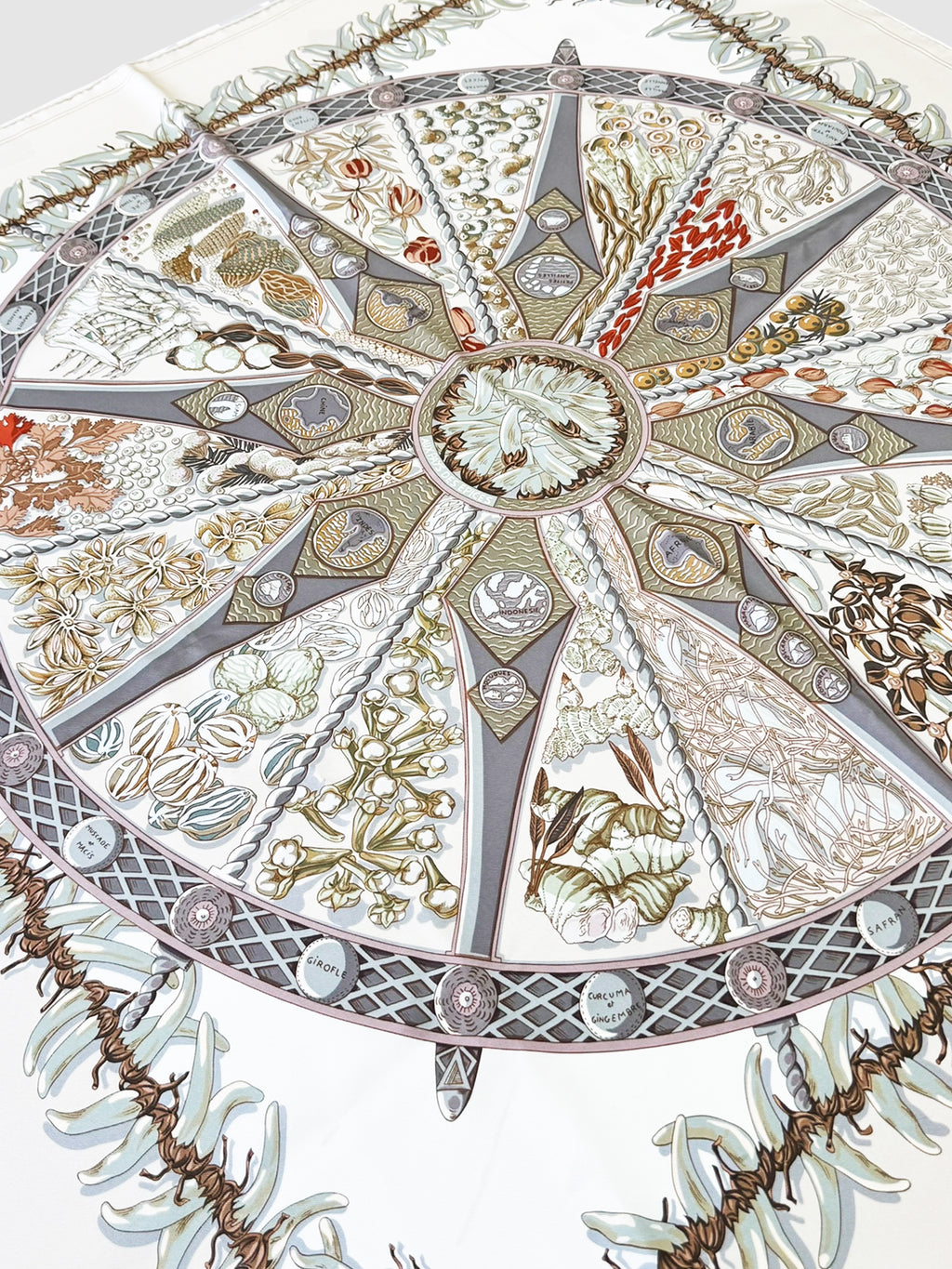 2001 "Aux Pays Des Épices" Silk Scarf