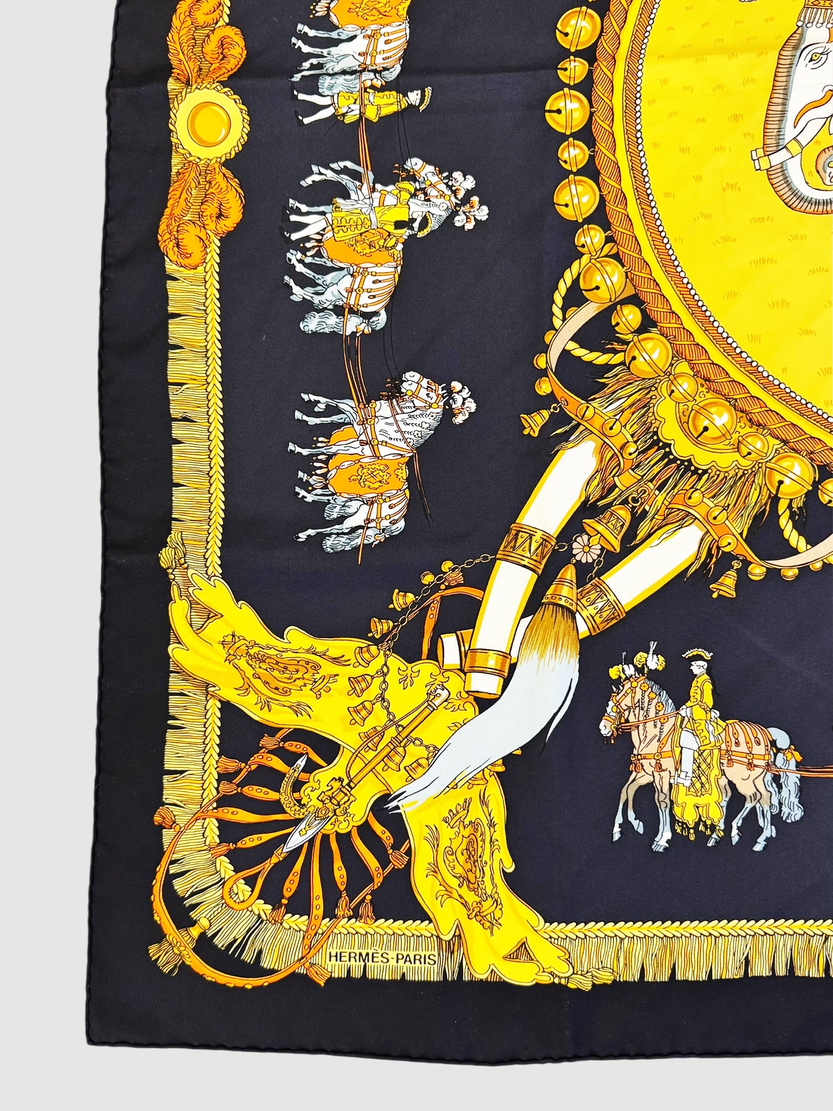 1959 "Caparaçons de la France et de L'Inde" Silk Scarf