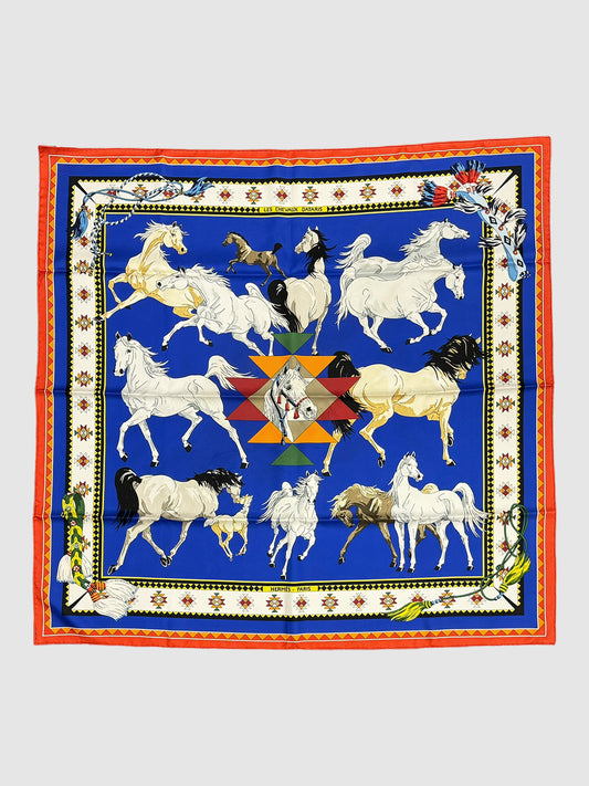 "Les Chevaux Qataris" Silk Scarf