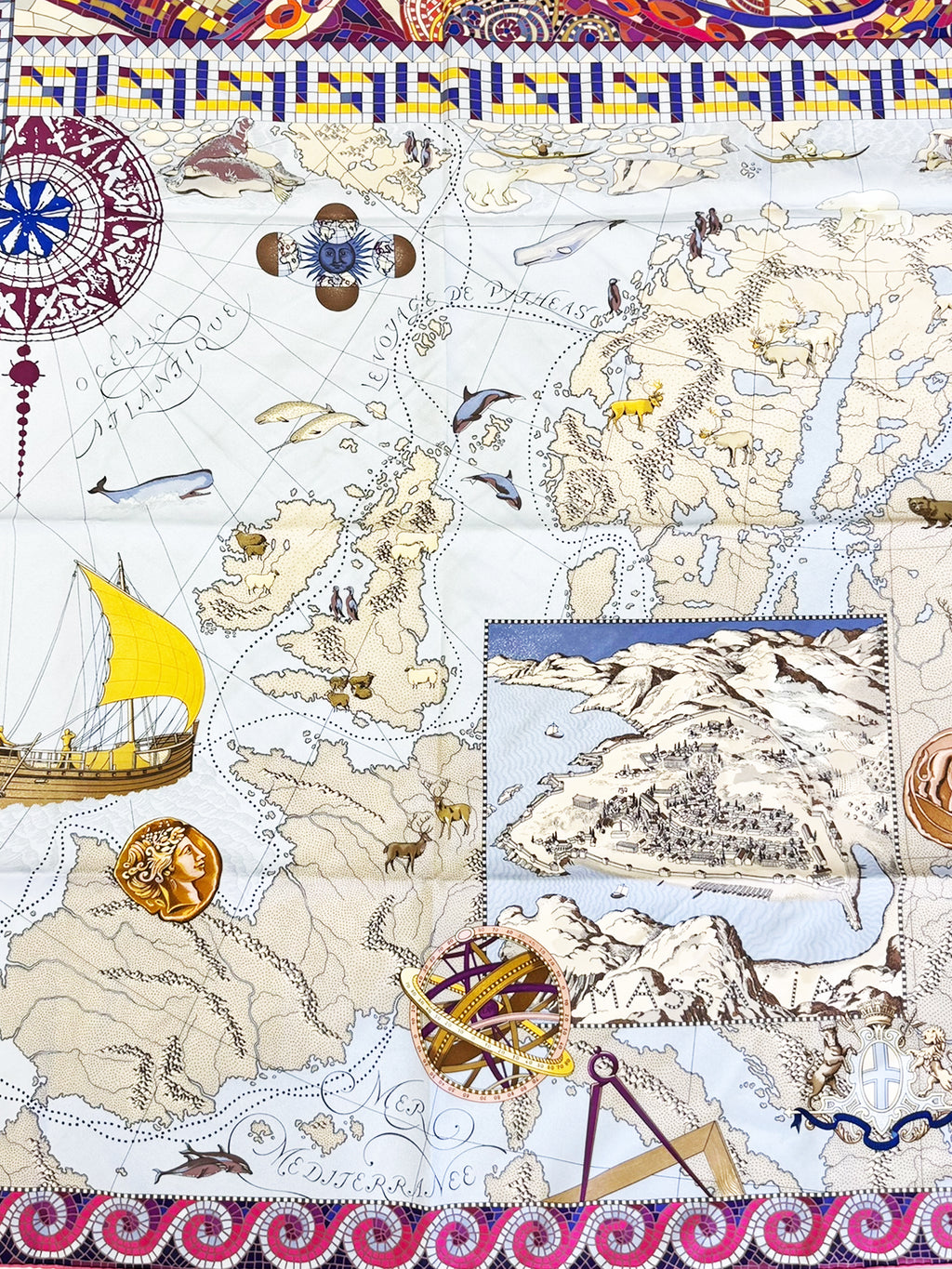 Hermès Le Voyage de Pythéas Silk Scarf Luxury Designer Resale Consignment Toronto