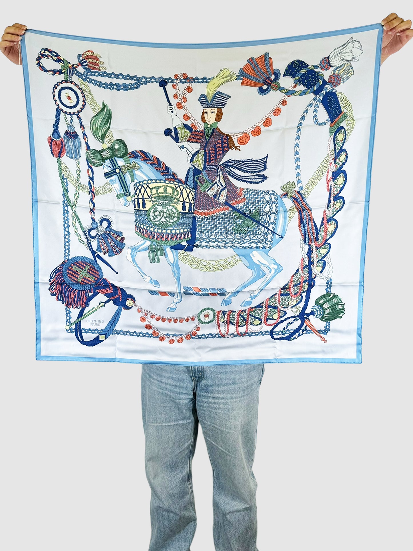 Hermès "Le Timbalier" Silk Scarf 90 Consignment Secondhand Designer Luxury Resale Toronto Trendy