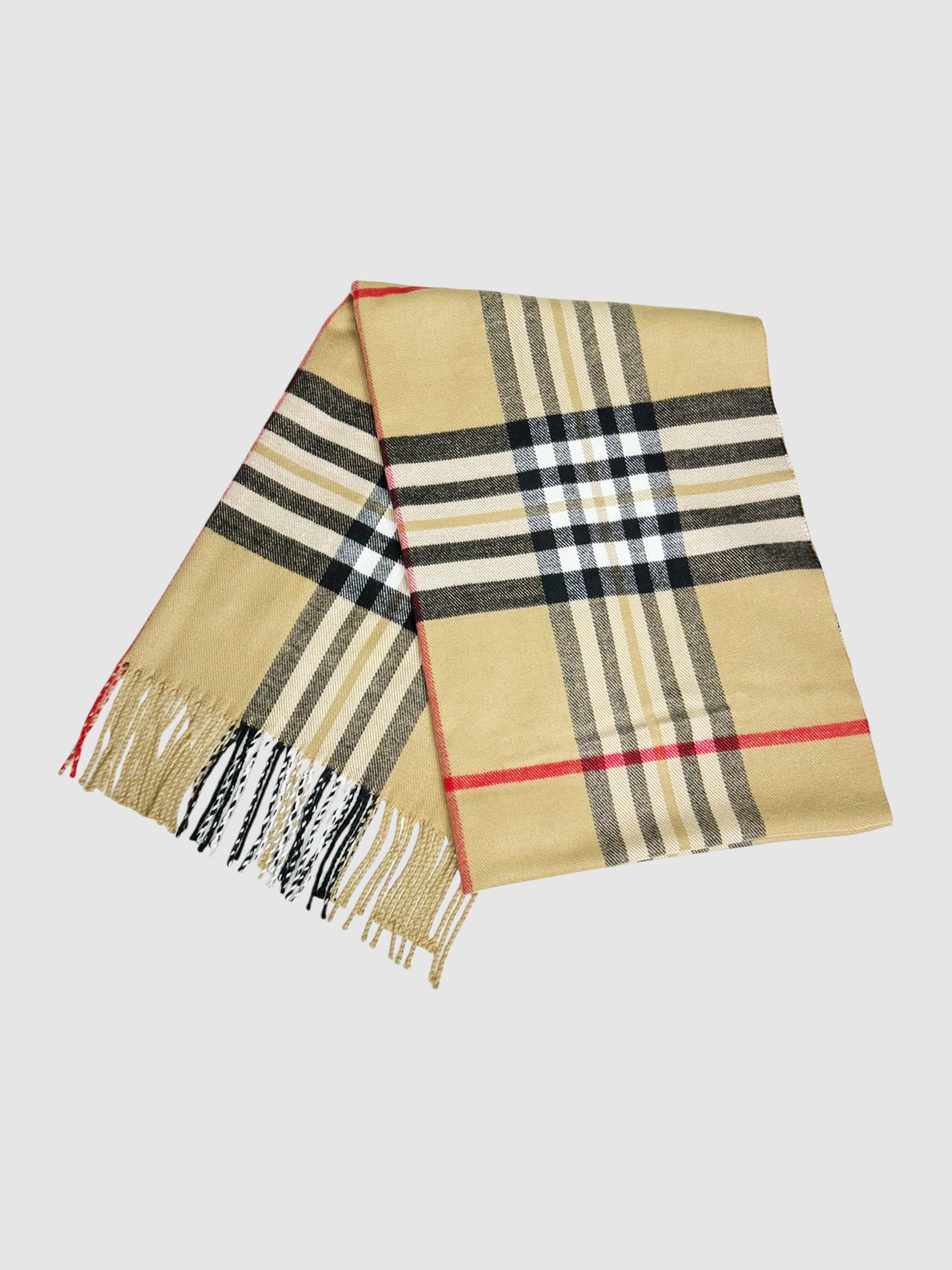Check Cashmere Scarf