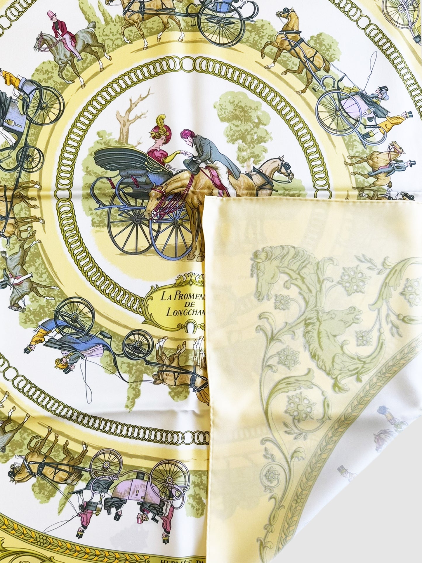 1986 "La Promenade de Longchamps" Silk Scarf