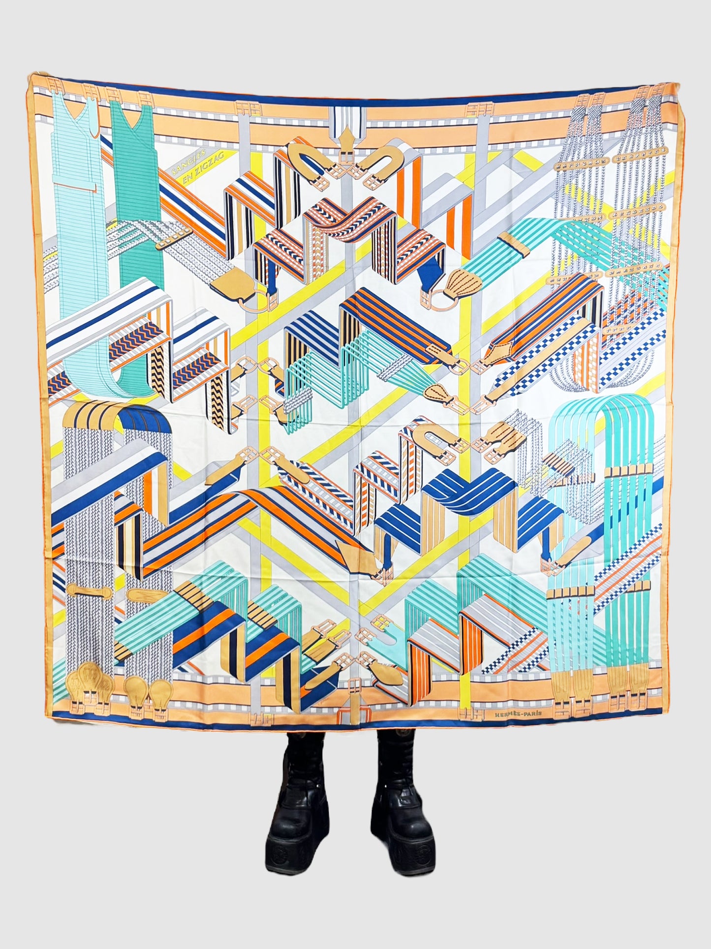 Sangles en Zig Zag 140cm Silk Scarf