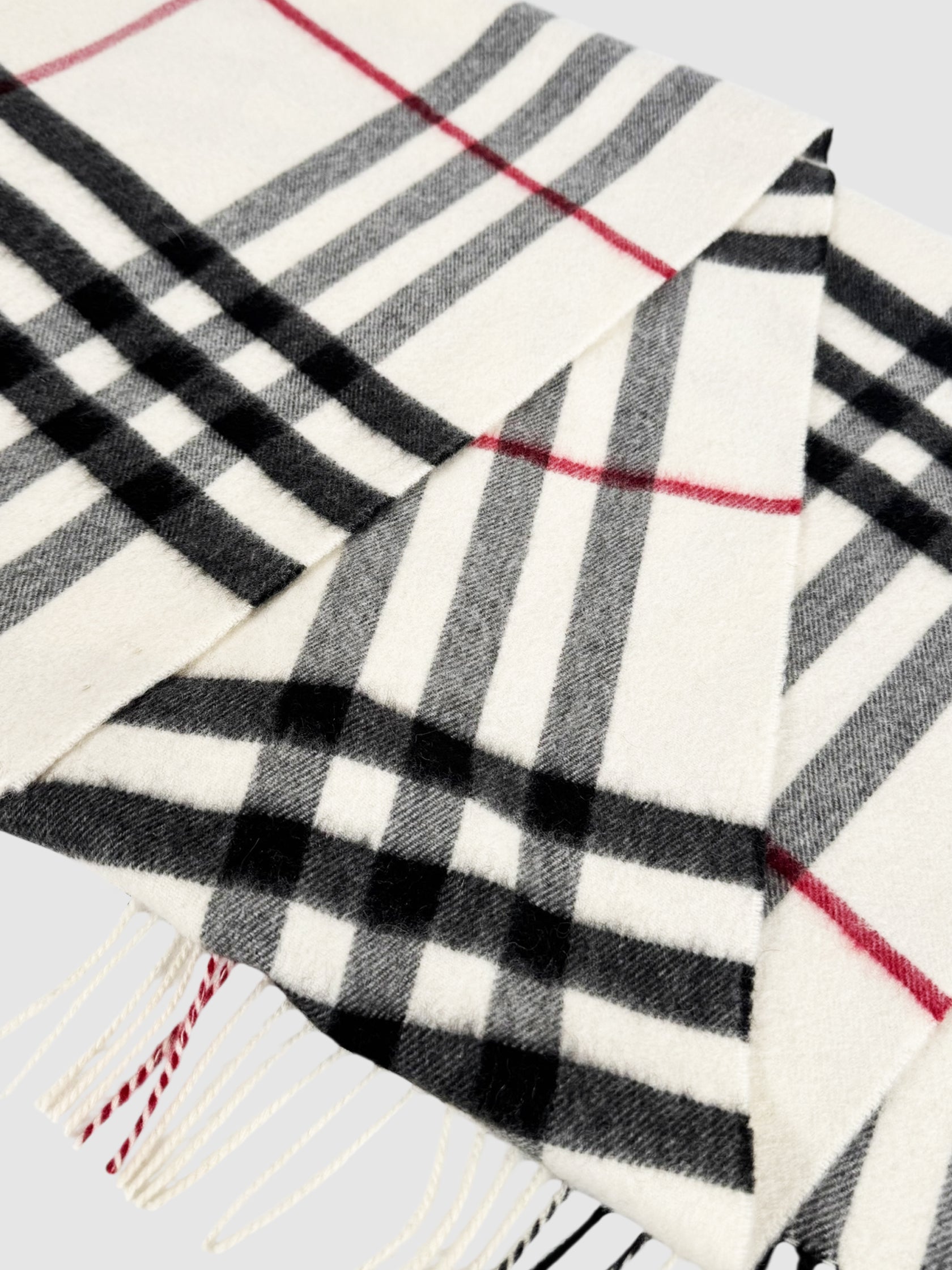 Check Cashmere Scarf