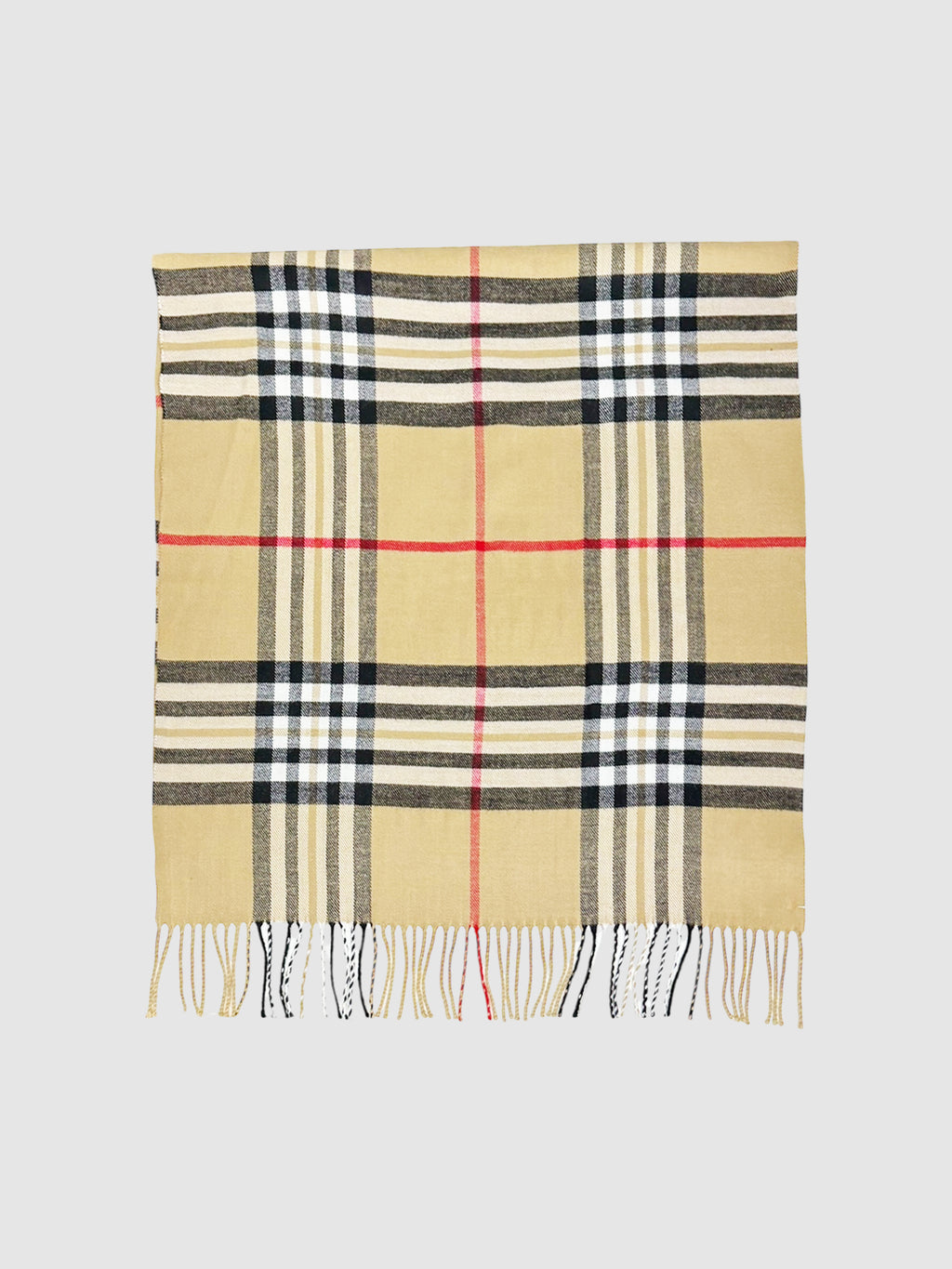 Check Cashmere Scarf