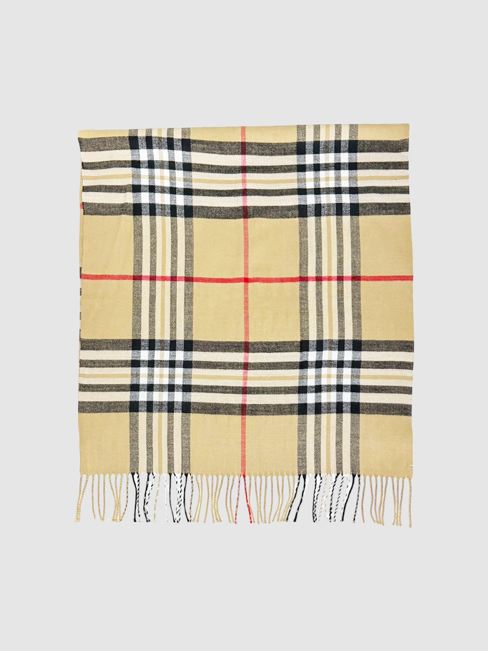 Check Cashmere Scarf