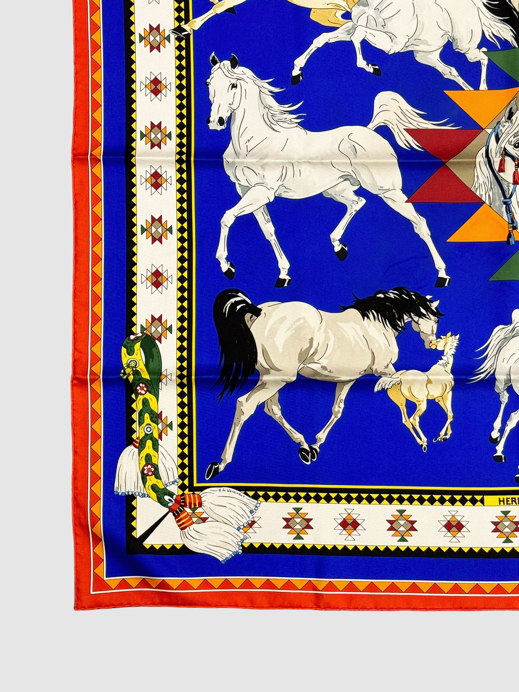 2008 "Les Chevaux Qataris" Silk Scarf