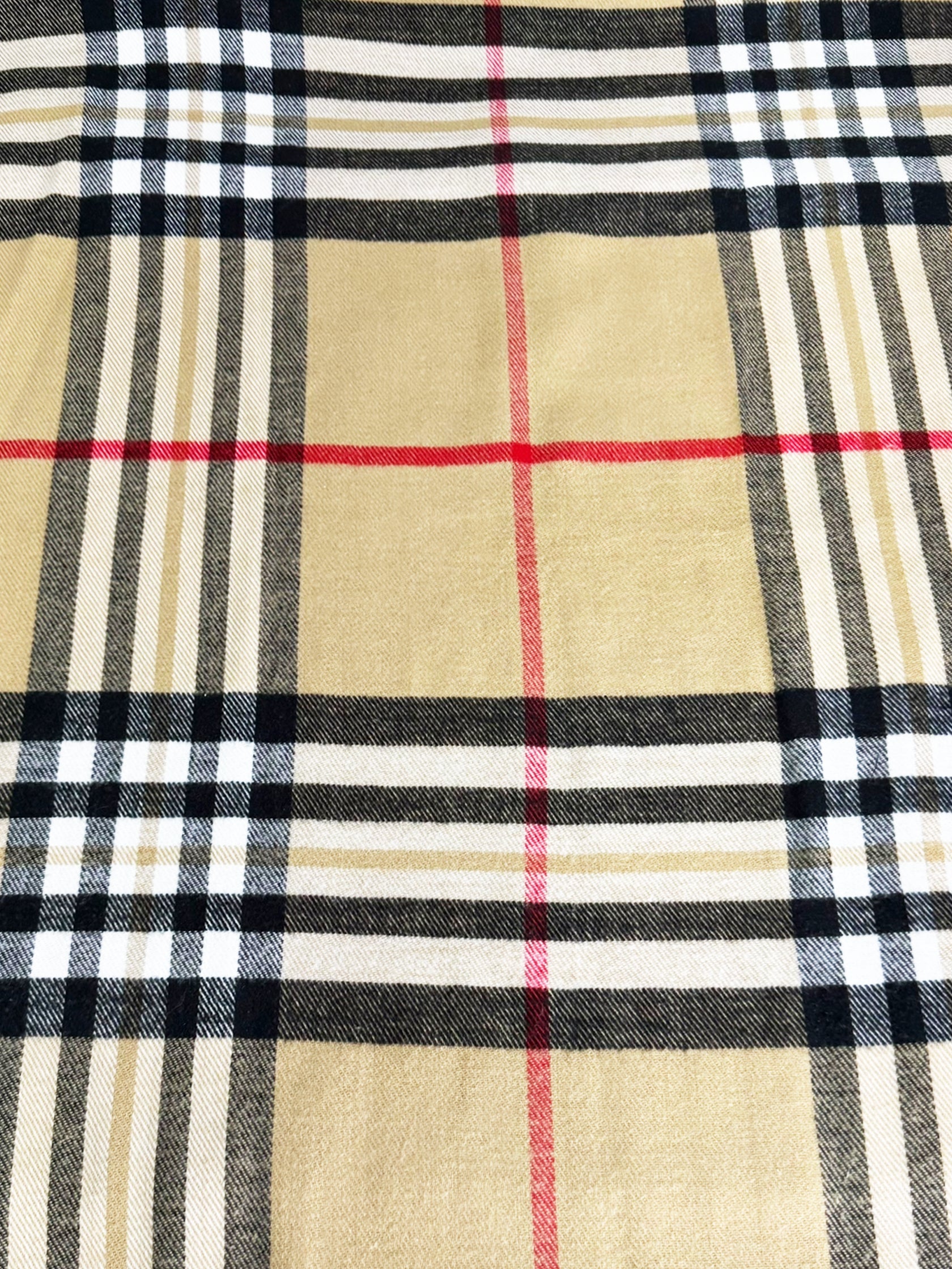 Check Cashmere Scarf