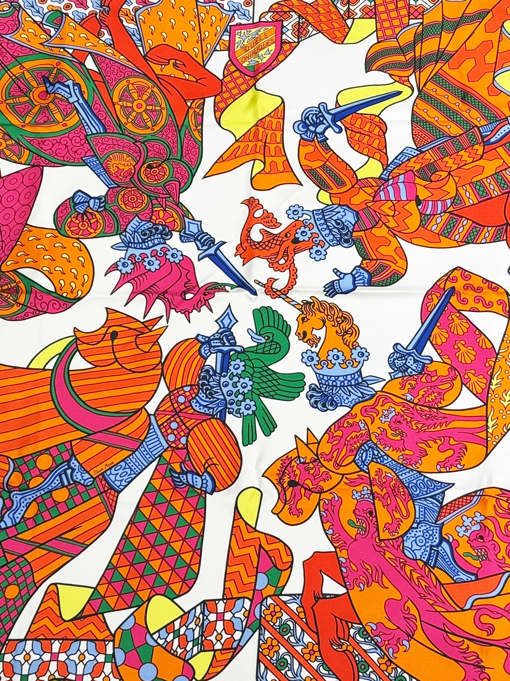 "Duels Oniriques" Silk Scarf