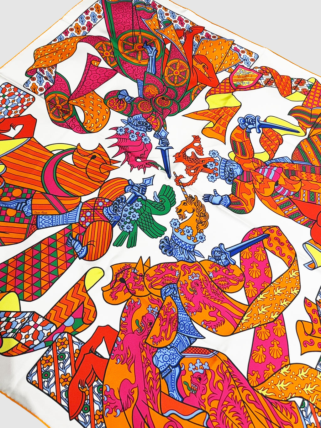 "Duels Oniriques" Silk Scarf