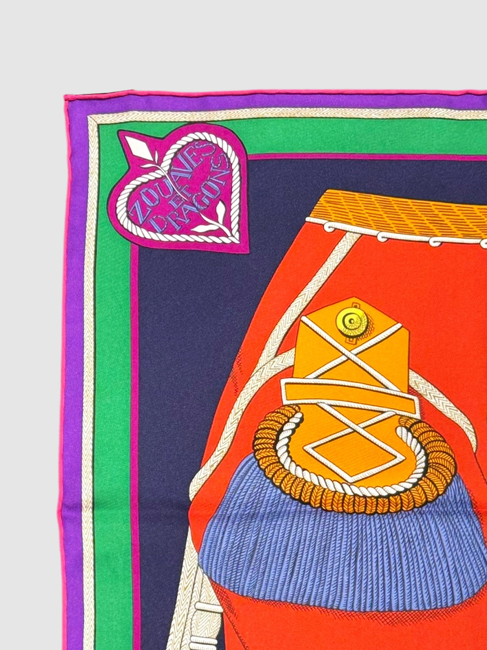"Zouaves et Dragons" Silk Scarf