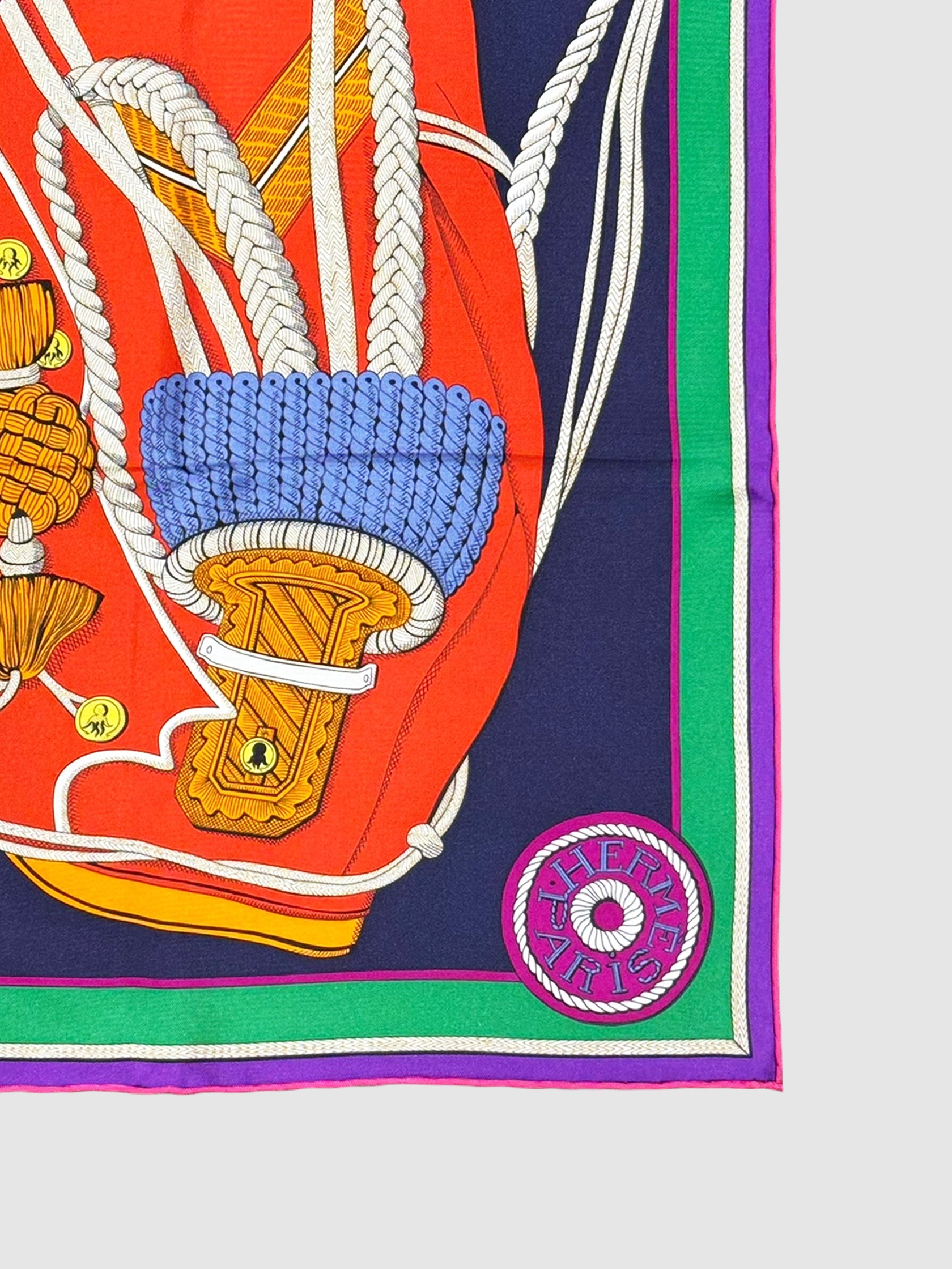 "Zouaves et Dragons" Silk Scarf