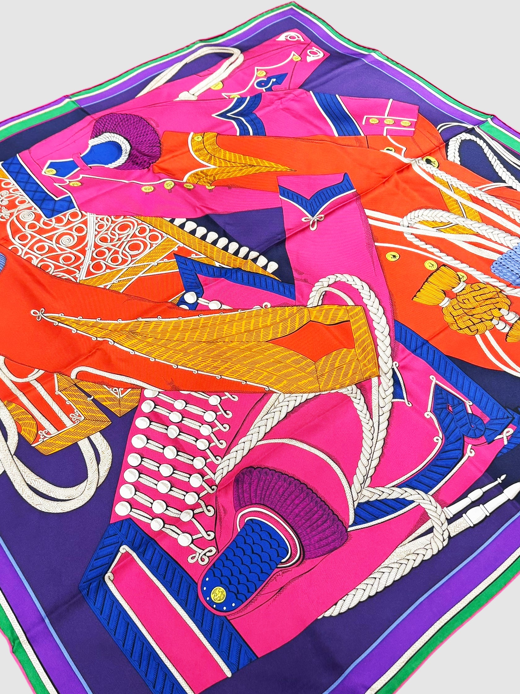 "Zouaves et Dragons" Silk Scarf