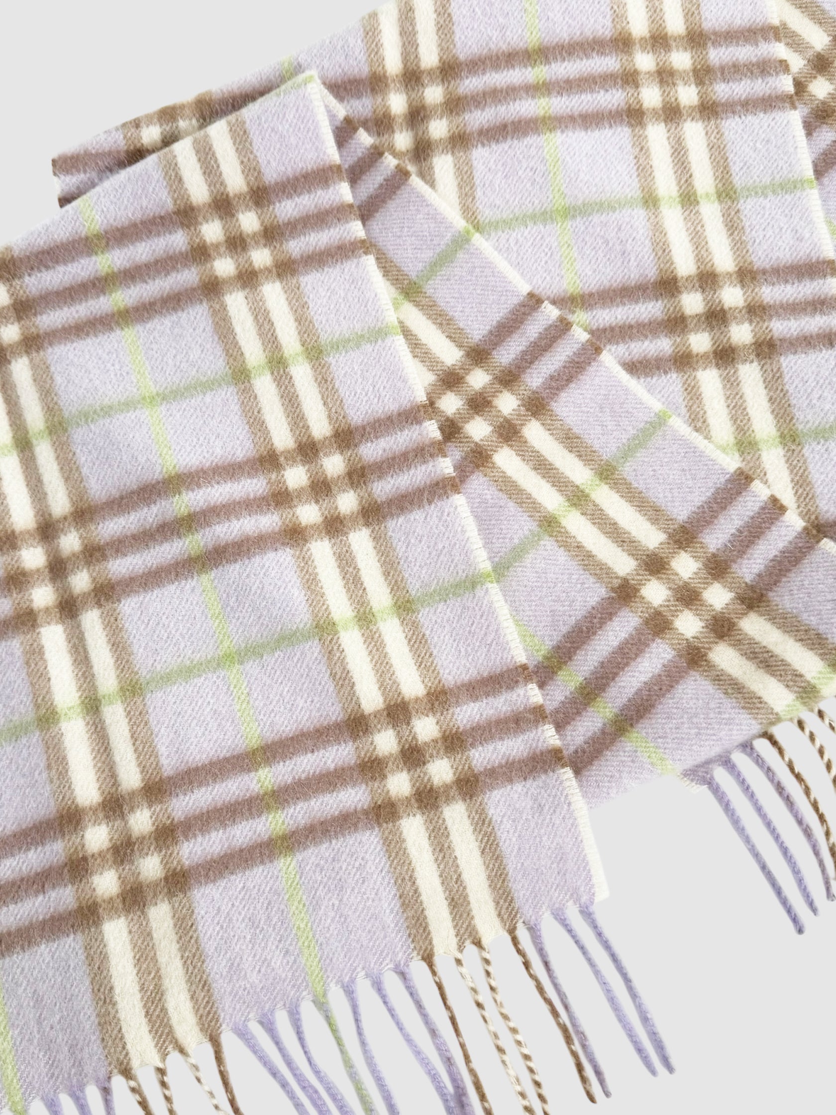 Check Cashmere Scarf