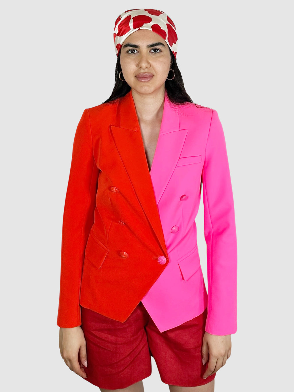 Heart Print Silk Scarf