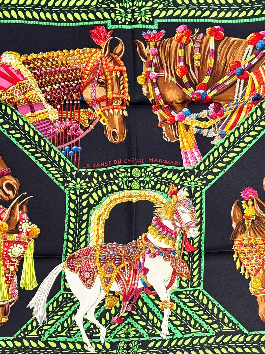Hermès La Danse du Cheval Marwari Silk Scarf Secondhand Luxury