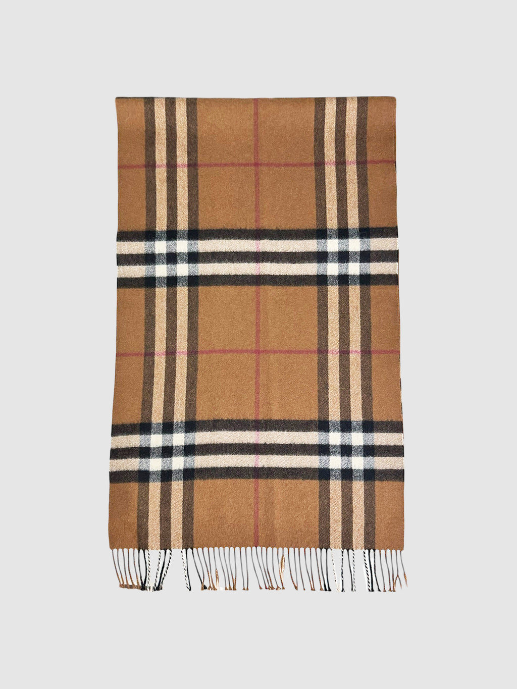Large Check Cashmere Scarf