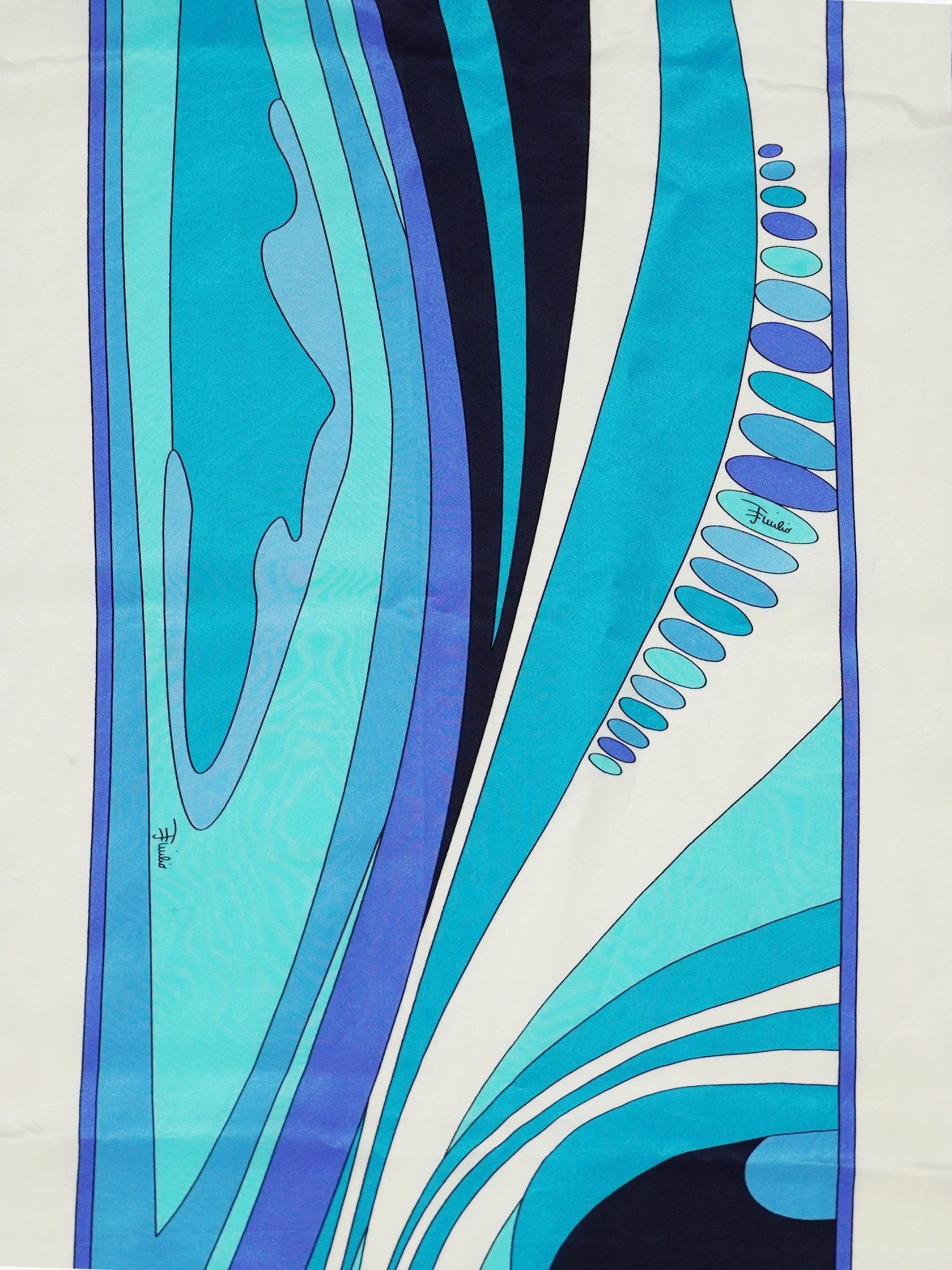Retro Print Silk Scarf