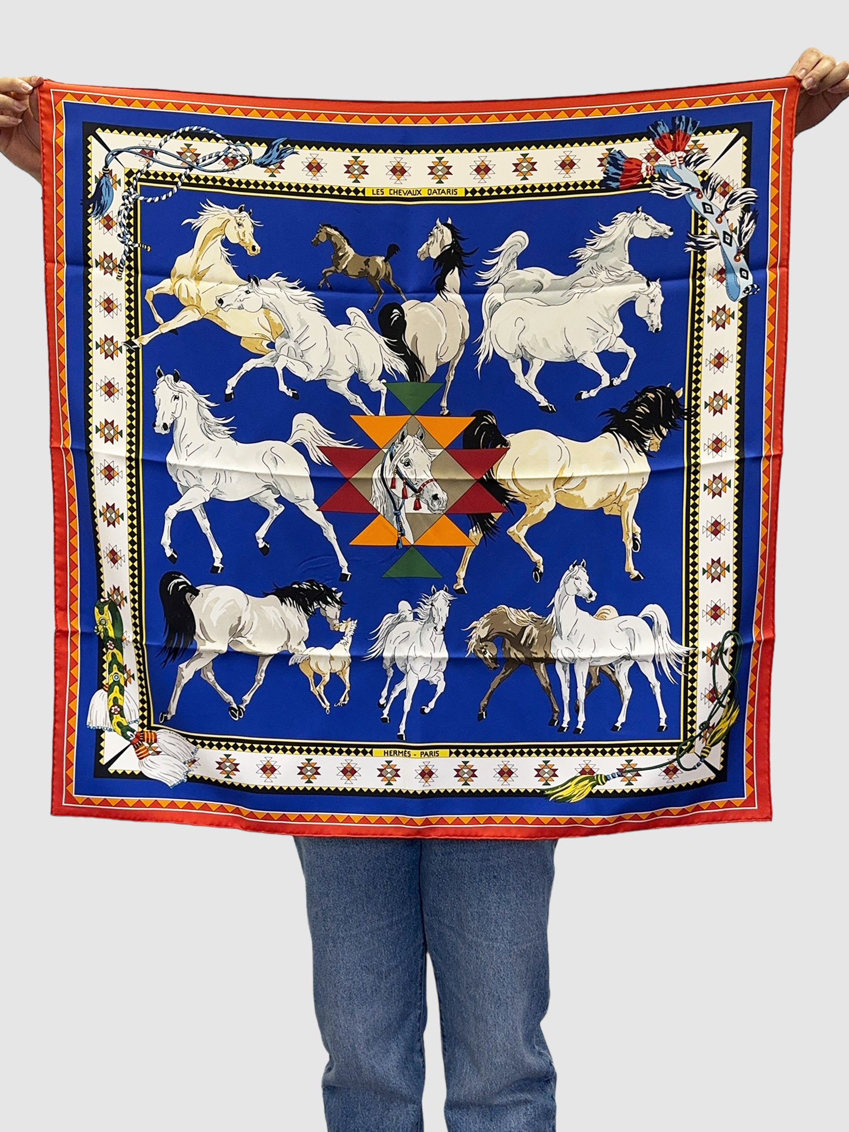 2008 "Les Chevaux Qataris" Silk Scarf