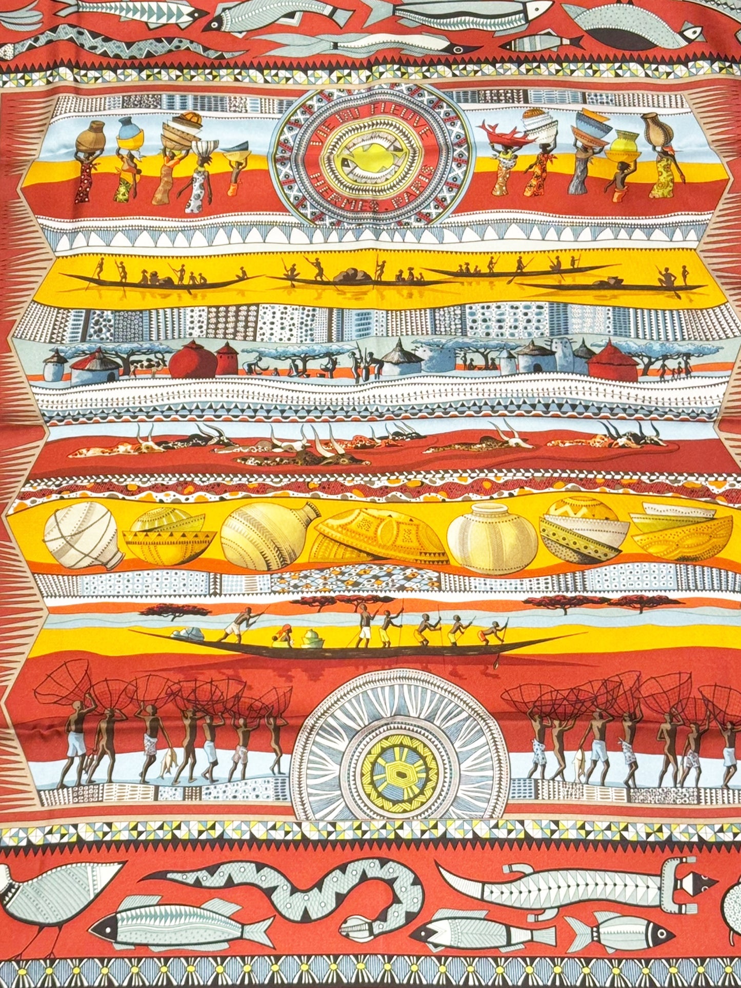 2005 "Vie du Fleuve" Silk Scarf