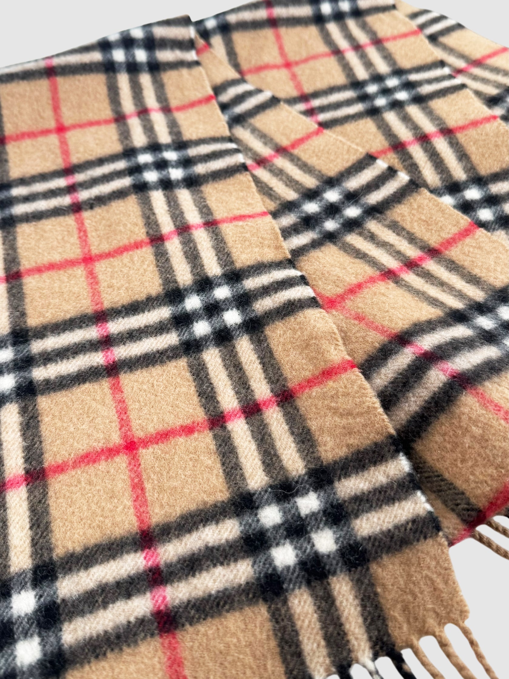 Check Cashmere Scarf