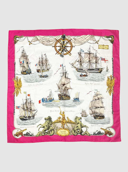 1964 "Vaisseaux et Frégates" Silk Scarf