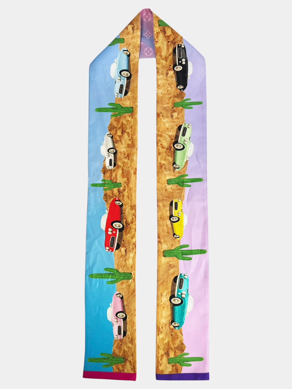 Louis Vuitton Multicolour Cactus Garden LV Monogram Bandeau Silk Scarf Luxury Designer Resale Consignment Toronto Secondhand Vintage 