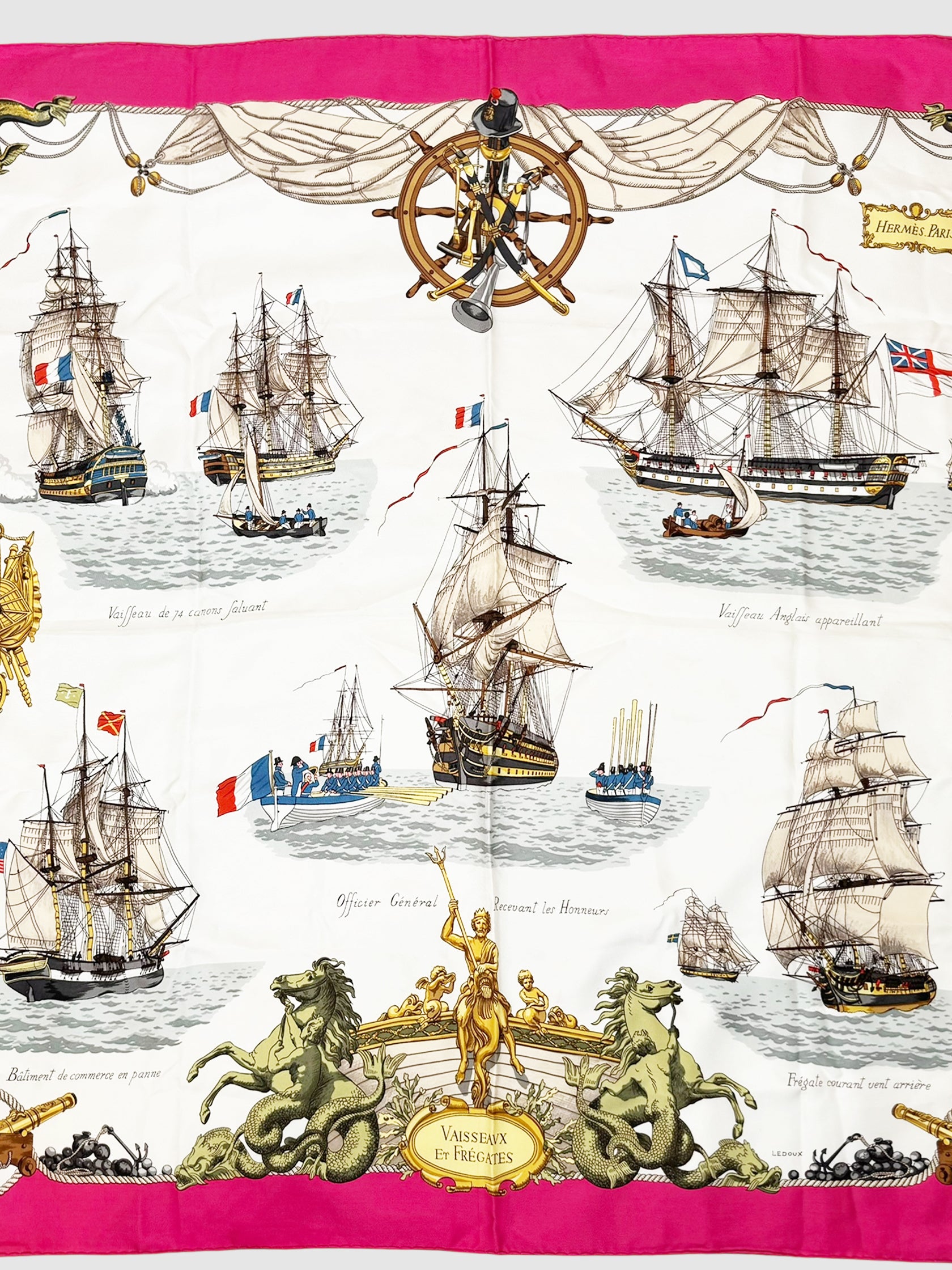 1964 "Vaisseaux et Frégates" Silk Scarf