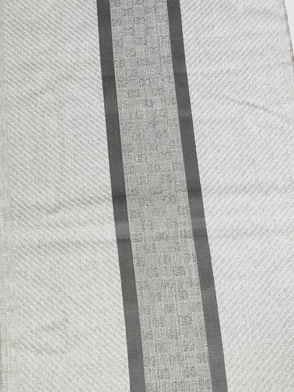 Stripe Scarf with Fringe Trim