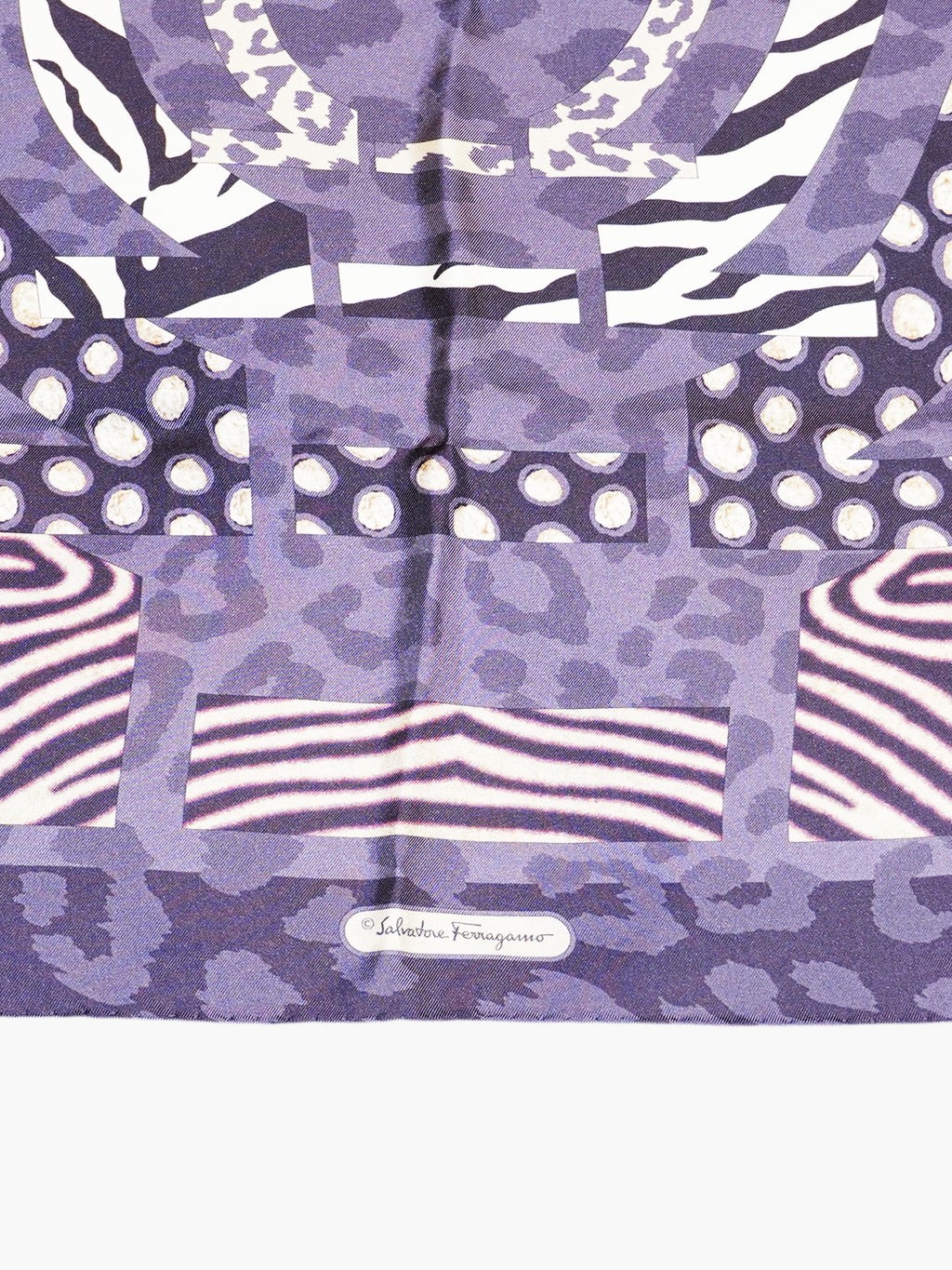 Gancini Print Silk Scarf