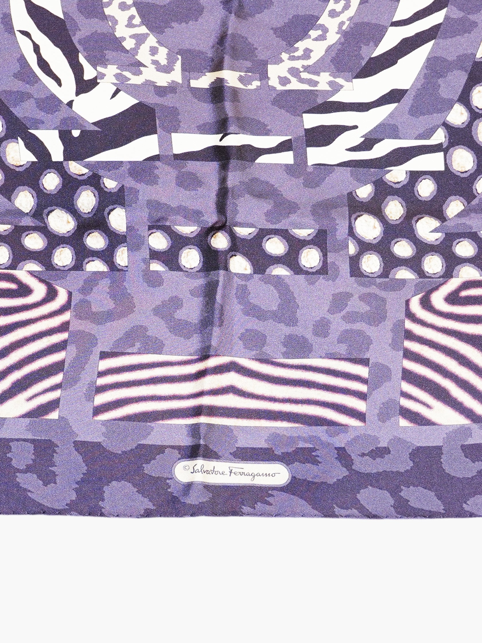 Gancini Print Silk Scarf