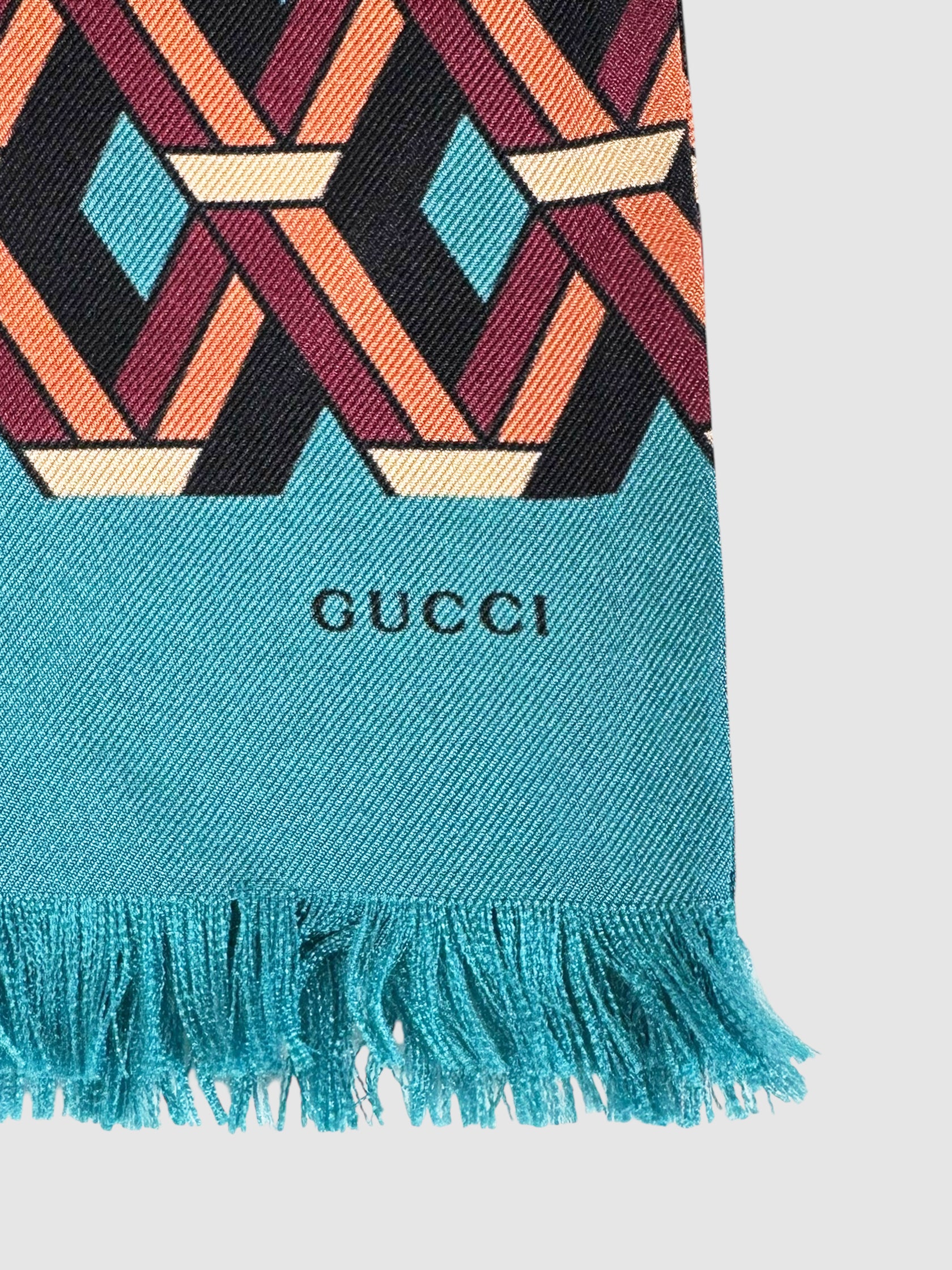 Geometric Silk Scarf