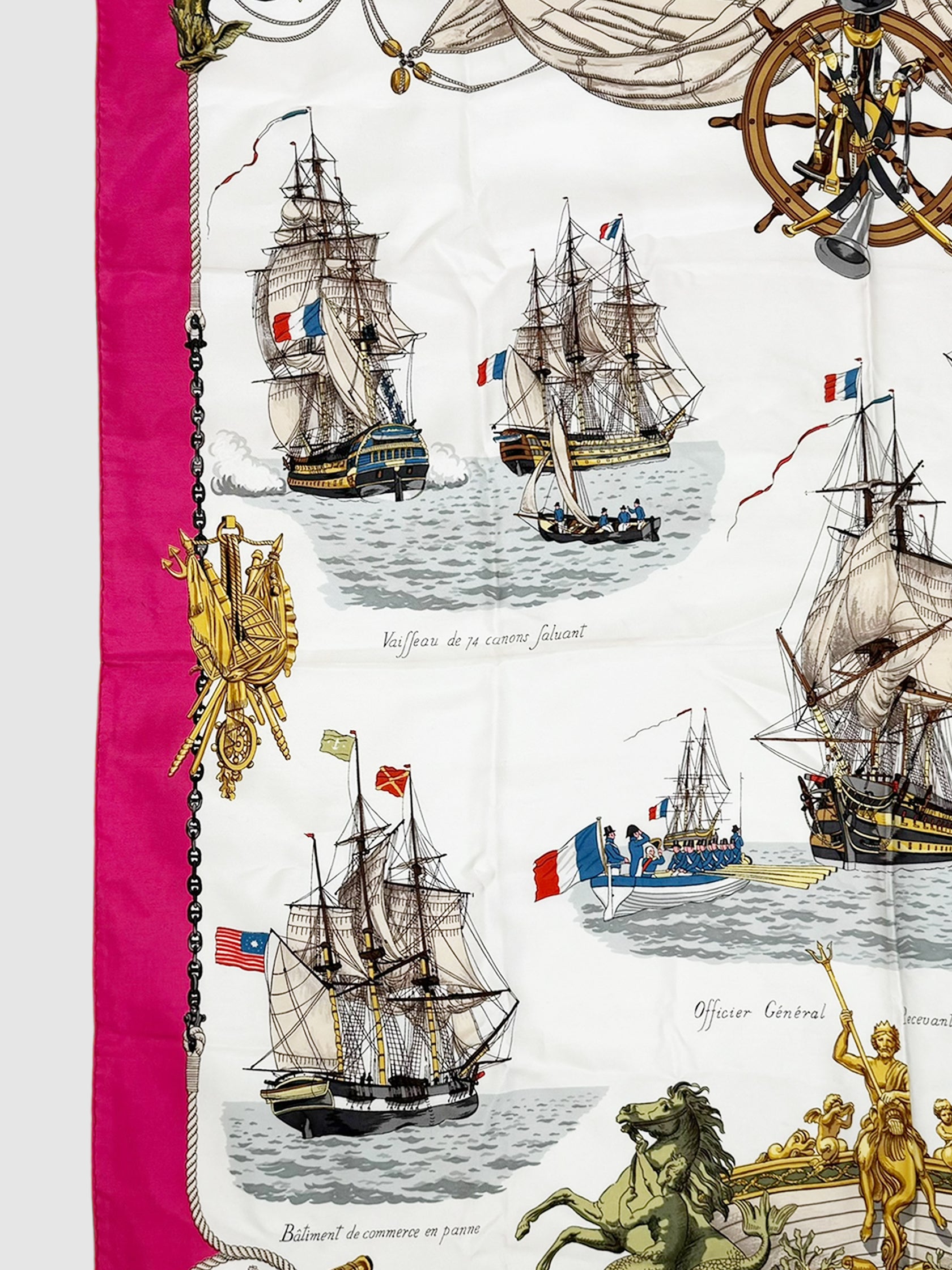 1964 "Vaisseaux et Frégates" Silk Scarf