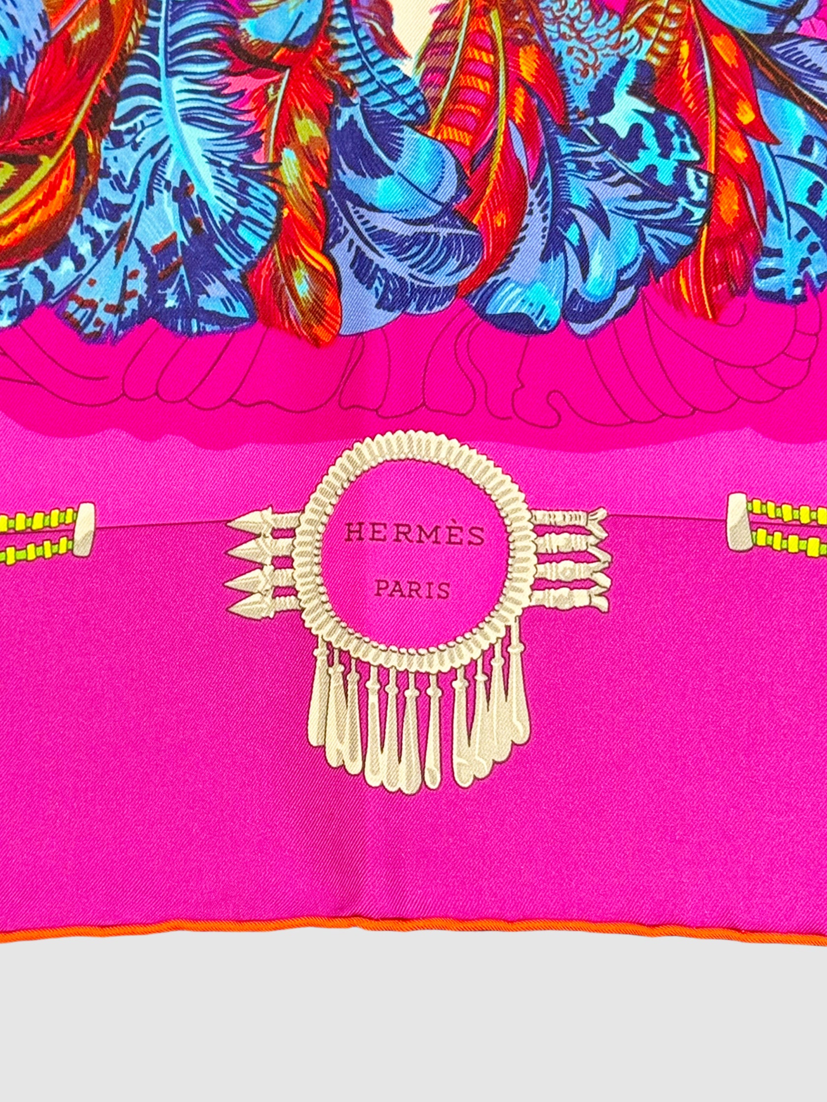 Hermès Mexique Fuchsia Silk Scarf Luxury Designer Resale Consignment Secondhand