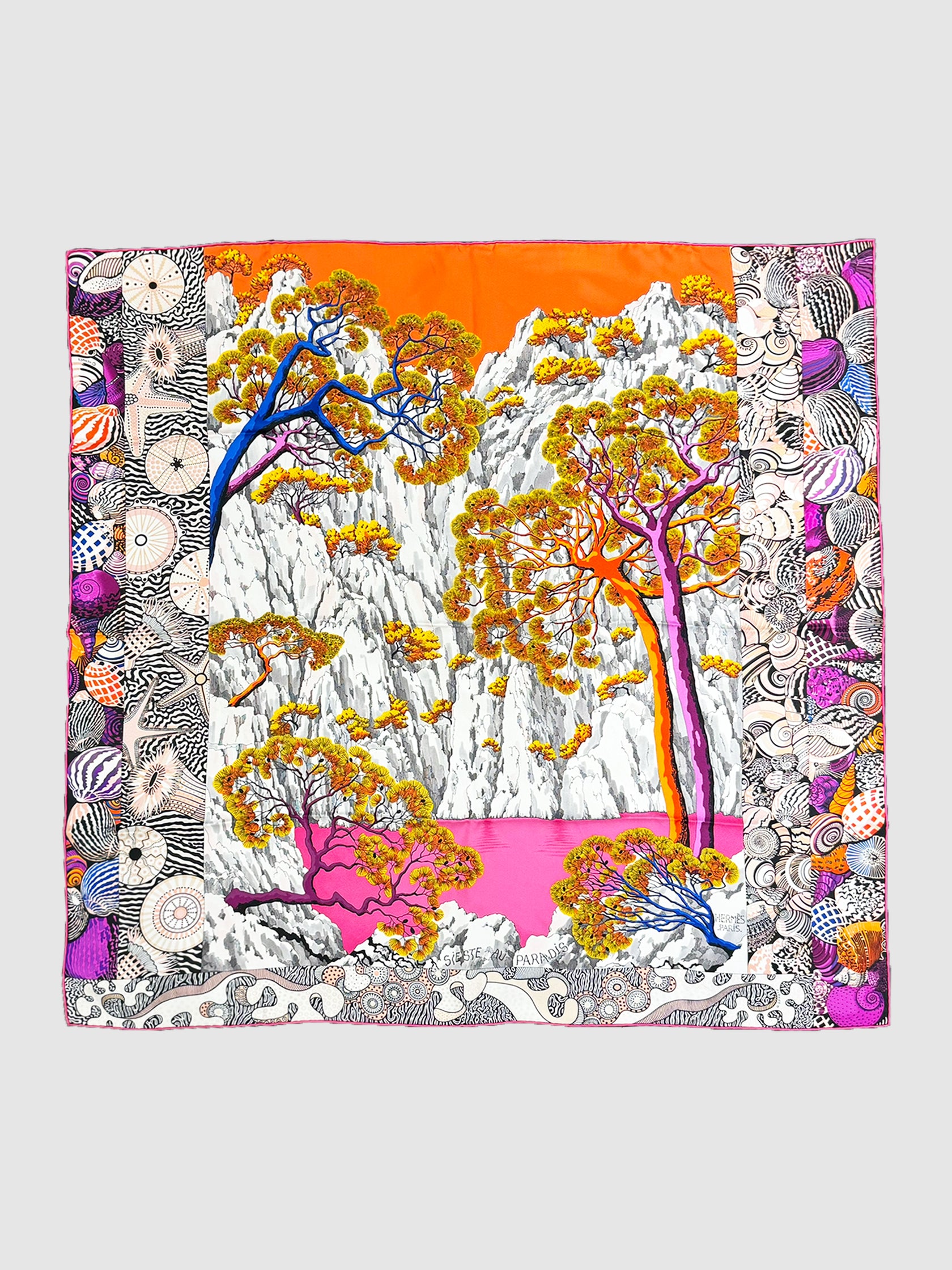 2015 "Sieste au Paradis" Silk Scarf
