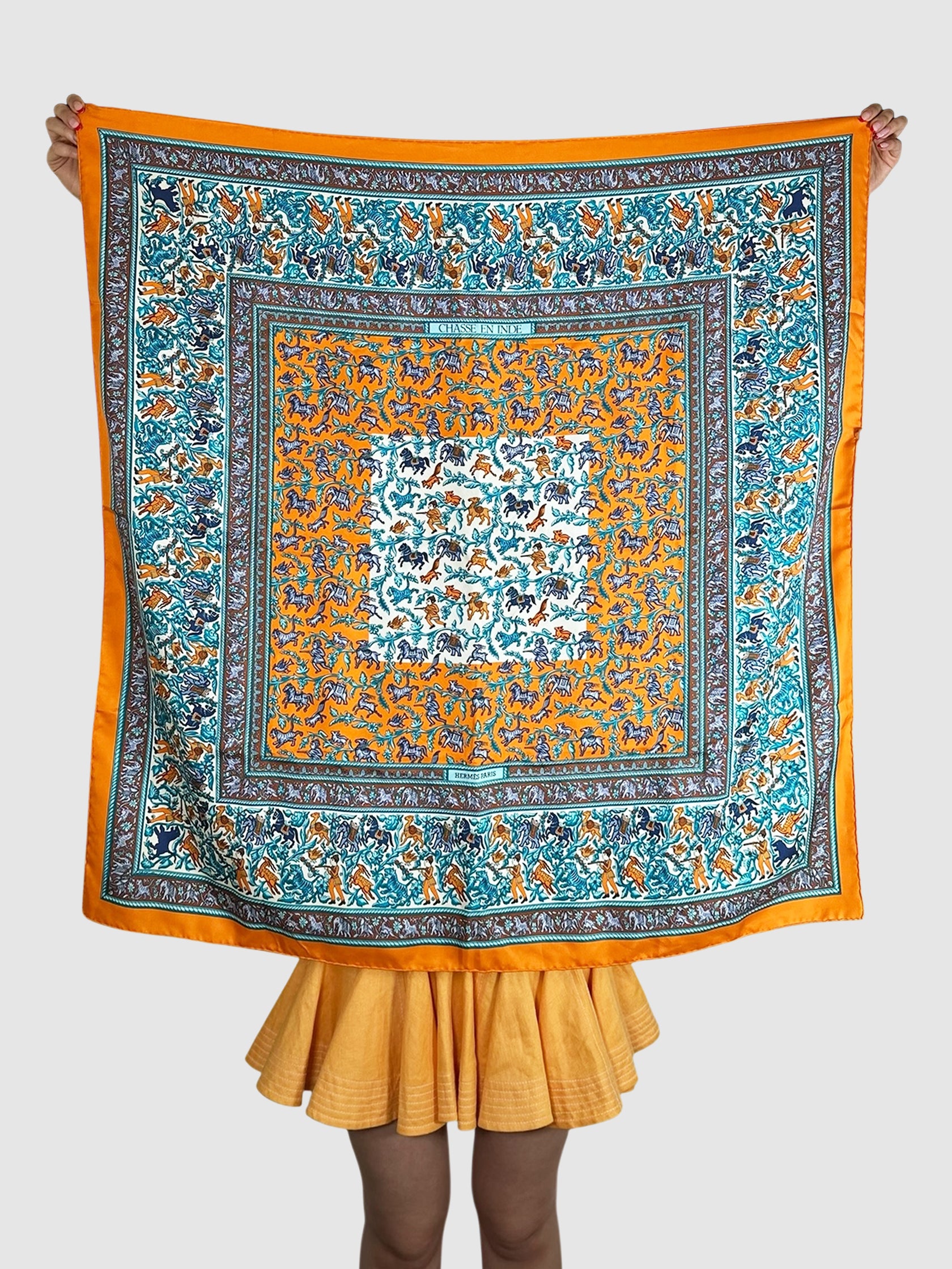 2010 "Chasse en Inde" Silk Scarf